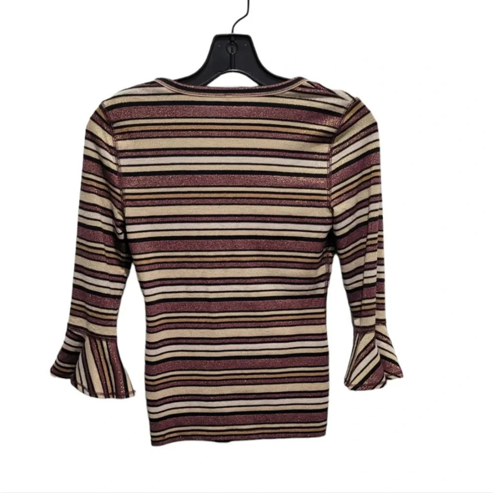 Free People Surprise Party metallic striped top - Picture 3 of 6